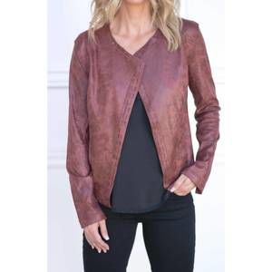 NEW LYSSE trent faux leather jacket in sable